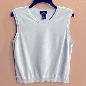 346 Brooks Brothers women’s silk sleeveless knit shell top vest lightweight M L